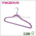 Rubber Coated plastic hanger with notches and trousers bar